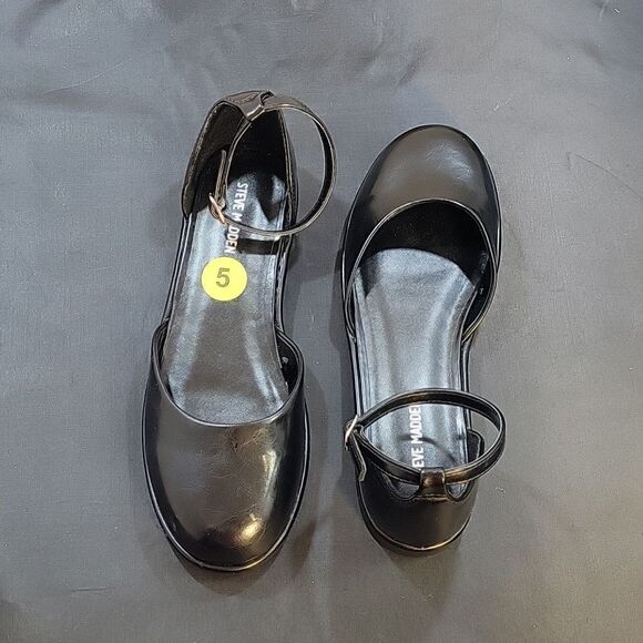 BRAND NEW STEVE MADDEN JKLAIR D'ORSAY ADJUSTABLE BUCKLE ANKLE STRAP FLAT SHOE - Picture 4 of 16